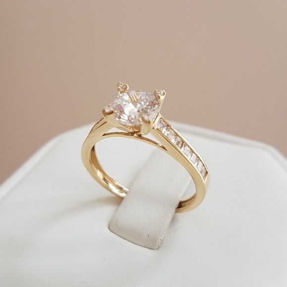 14k Yellow gold Engagement Ring & Wedding 2pc - Picture 4 of 14